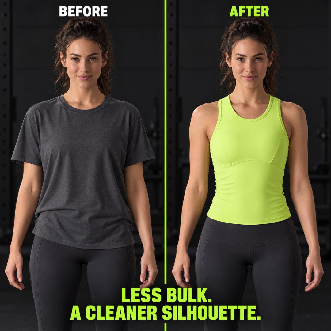 Women Sleeveless Gym Top | Slim Fit Stretch Workout Vest for Yoga Running | Breathable Quick Dry Training Shirt with Smooth Knitted Fabric