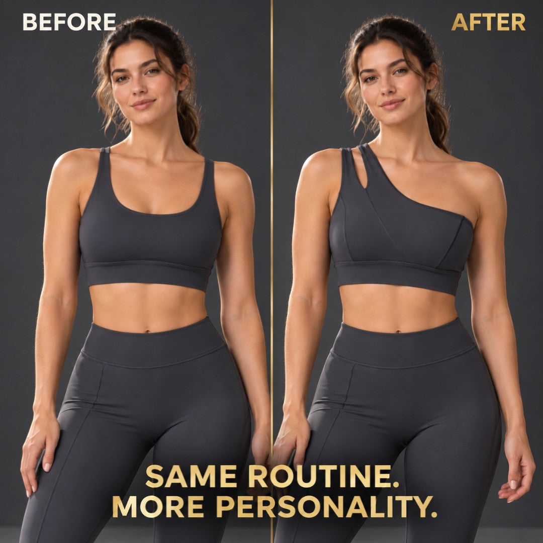 One Shoulder Sports Bra | Women's Asymmetric Workout Top | Stretch Fitness Crop | Yoga Pilates Gym Clothing