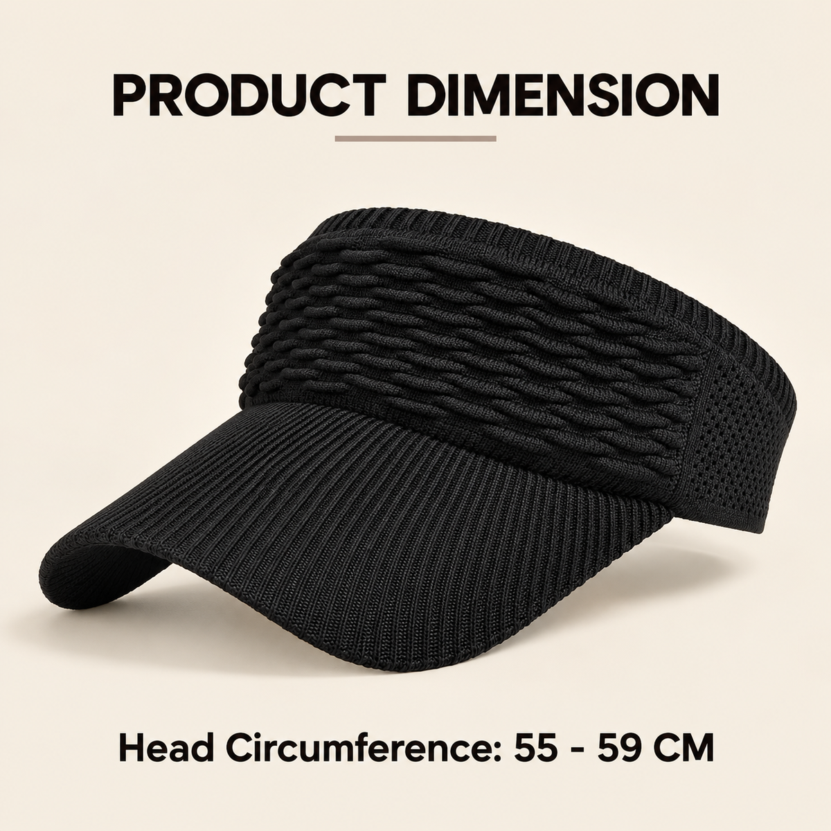 Women’s UV Sun Visor Hat, Breathable Visor Cap, Adjustable Open Top Sun Hat, Ponytail Beach Hat, Lightweight Summer Headwear