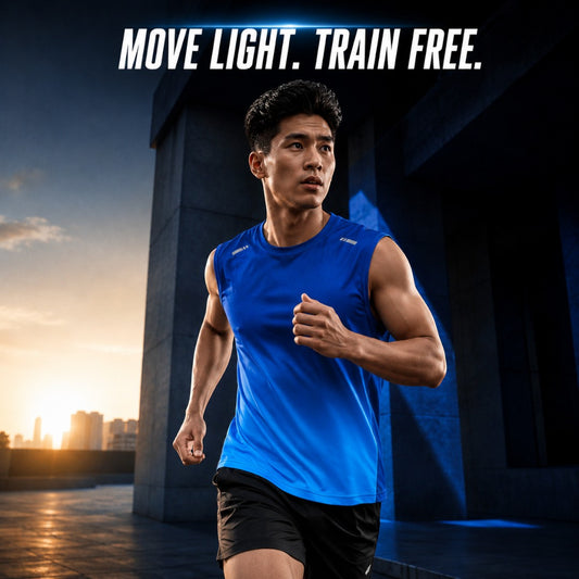 Men's Gradient Sleeveless Running Shirt, Quick Dry Stretch Training Top, Breathable Gym Workout Vest, Lightweight Outdoor Fitness Tank Top