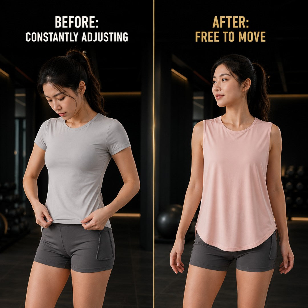 Women's Quick Dry Sports Tank Top | Loose Sleeveless Workout Shirt | Yoga Training Top | Running Gym Cover Up | Breathable Summer Workout Top