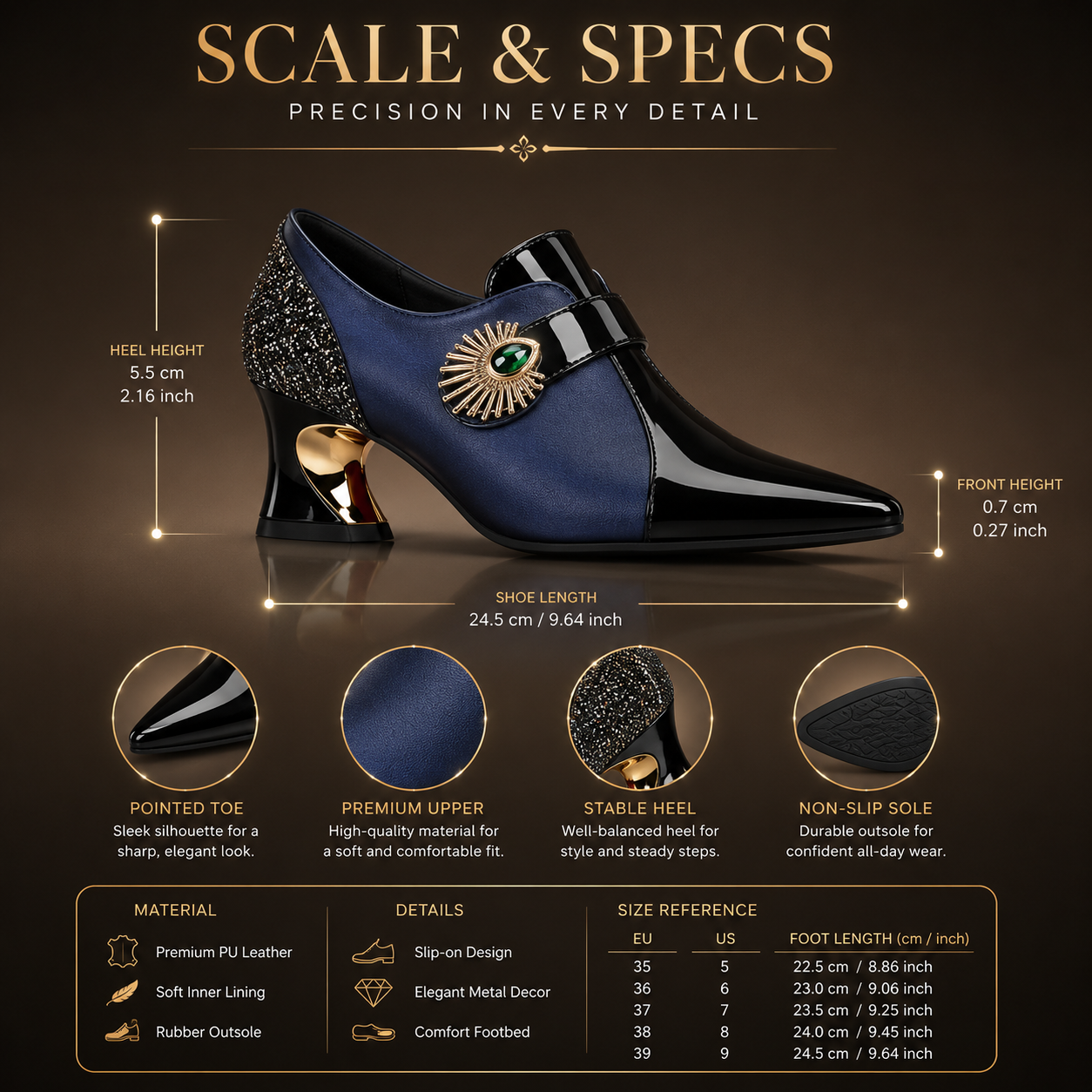 Elegant Women’s Block Heel Pumps Comfortable Luxury Dress Shoes Pointed Toe Heels for Work Party Wedding