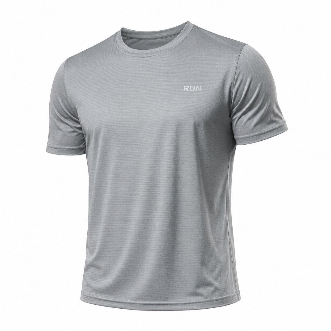 Men's Quick Dry Running Shirt, Lightweight Gym Training Tee, Breathable Short Sleeve Workout Top, Athletic Performance Fitness Shirt for Men