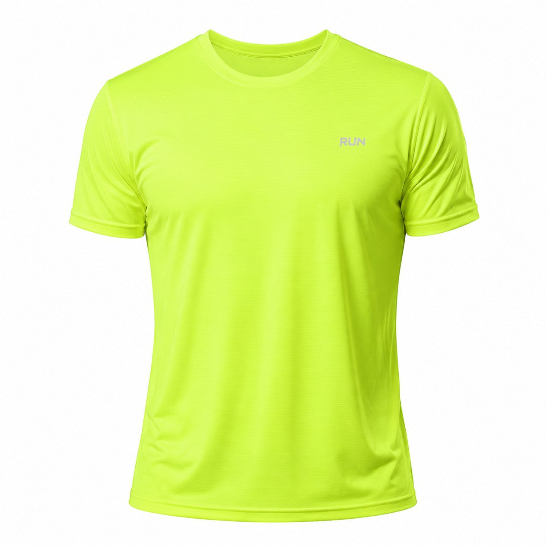Men's Quick Dry Running Shirt, Lightweight Gym Training Tee, Breathable Short Sleeve Workout Top, Athletic Performance Fitness Shirt for Men