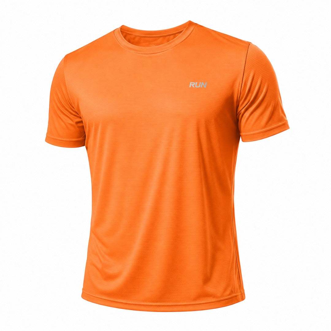 Men's Quick Dry Running Shirt, Lightweight Gym Training Tee, Breathable Short Sleeve Workout Top, Athletic Performance Fitness Shirt for Men