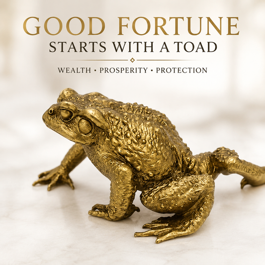 Copper Toad Figurine Feng Shui Animal Statue Desk Shelf Home Decor Ornament Collector Gift