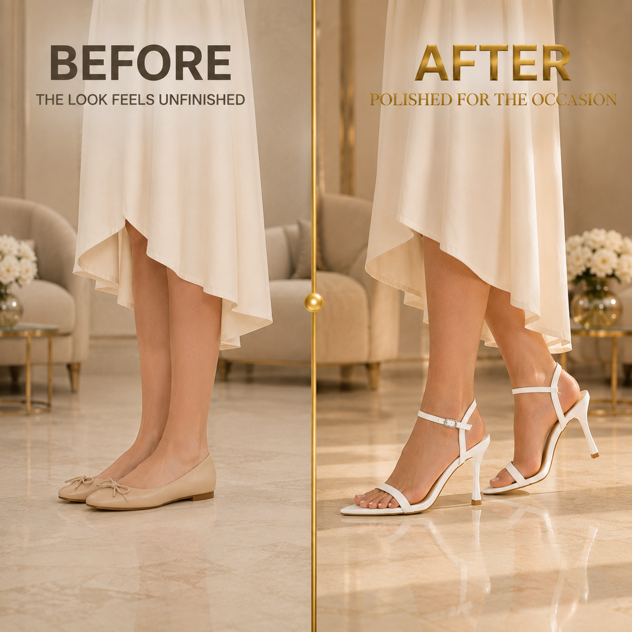 Pointed Toe Heels | Ankle Strap Slingback Sandals | Minimal Bridal Shoes for Weddings, Receptions and Evening Events