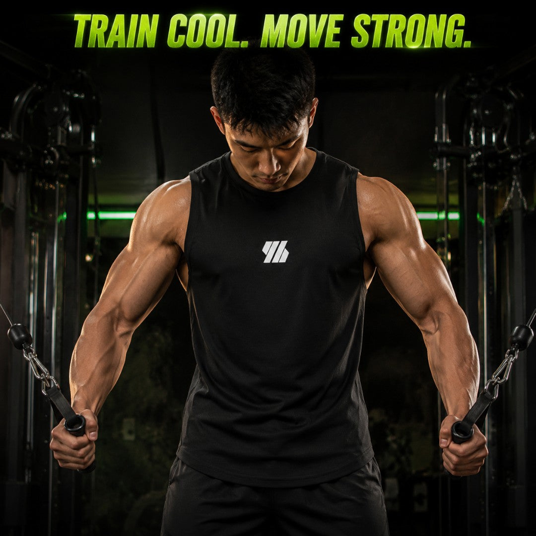 Men's Quick Dry Mesh Gym Tank Top | Breathable Sleeveless Workout Shirt | Bodybuilding Running Basketball Training Muscle Fitness Vest Tee