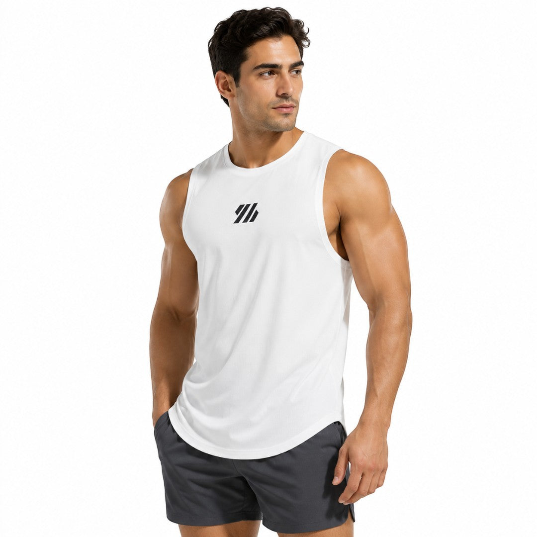 Men's Quick Dry Mesh Gym Tank Top | Breathable Sleeveless Workout Shirt | Bodybuilding Running Basketball Training Muscle Fitness Vest Tee