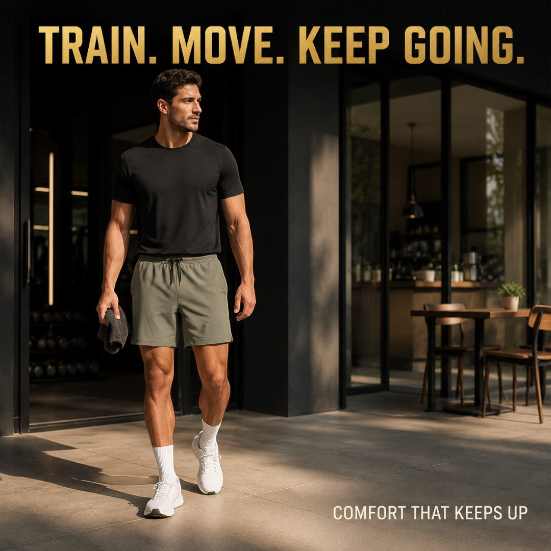 Men’s Quick Dry Running Shorts | Lightweight Gym Training Bottoms | Multi Pocket Workout Wear | Drawstring Casual Fitness Apparel