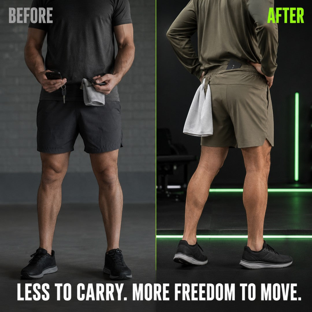 Men’s Quick Dry Running Shorts | Lightweight Gym Training Bottoms | Multi Pocket Workout Wear | Drawstring Casual Fitness Apparel