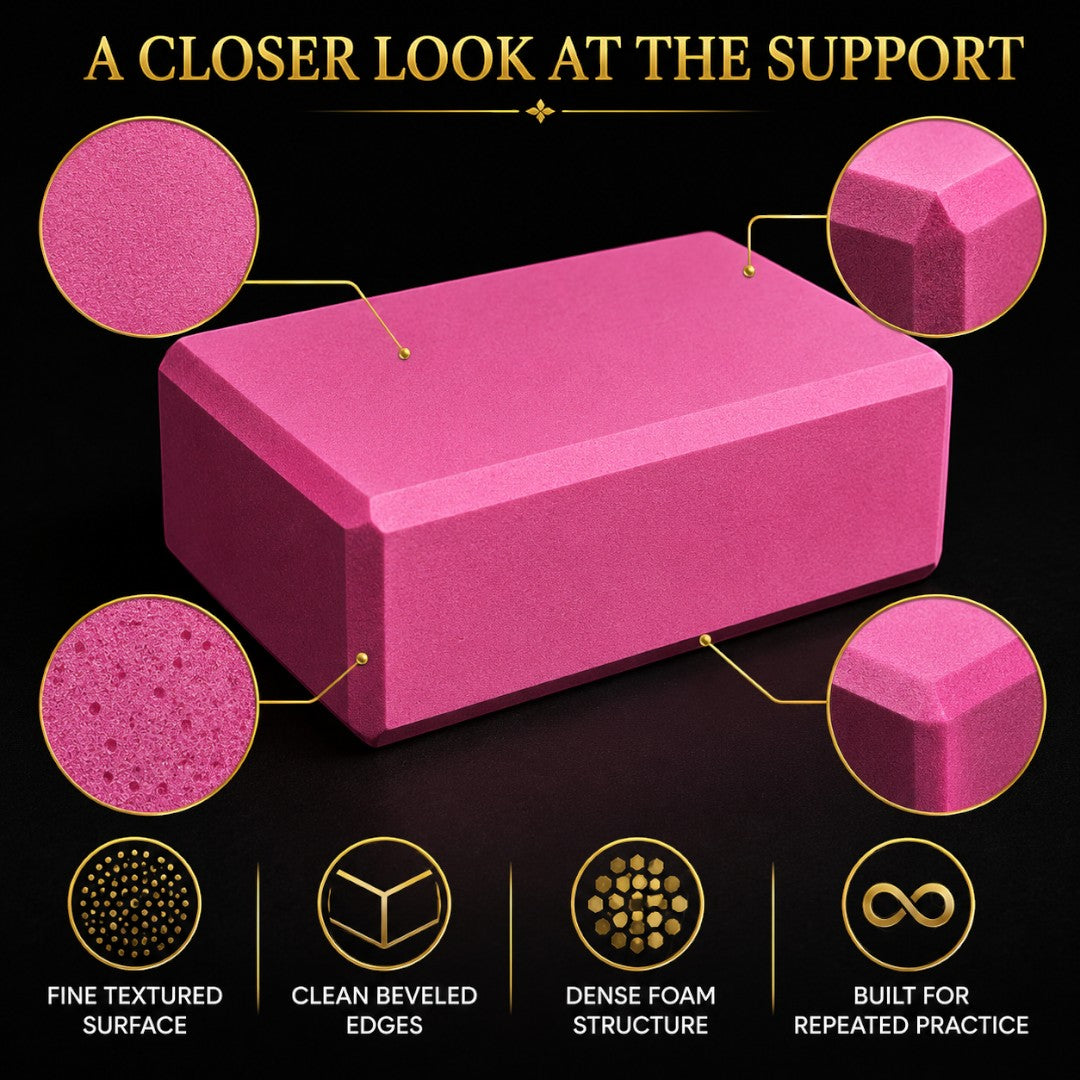 High Density EVA Yoga Foam Blocks | Nonslip Support Bricks for Stretching, Balance, Pilates, Dance, Flexibility and Daily Home Practice