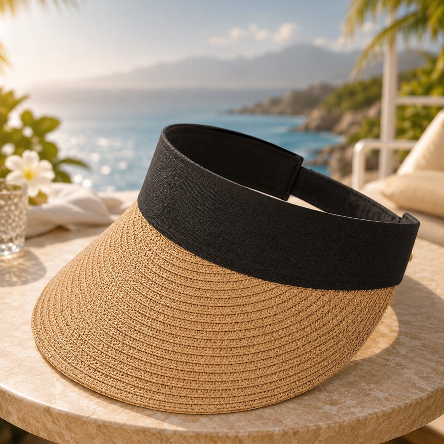 Women's Foldable Straw Sun Visor Hat Wide Brim UV Protection Roll Up Beach Travel Golf Summer Sun Cap