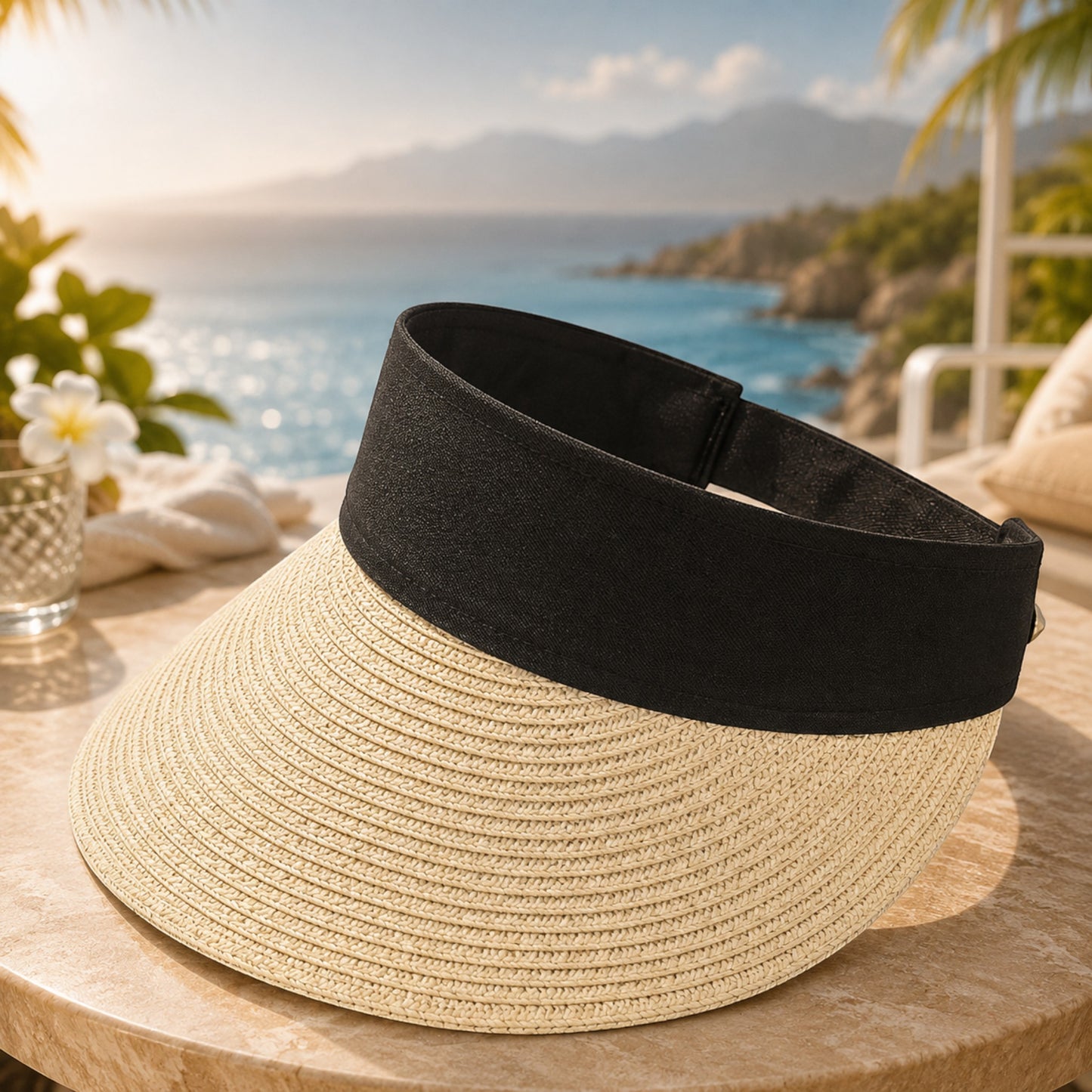 Women's Foldable Straw Sun Visor Hat Wide Brim UV Protection Roll Up Beach Travel Golf Summer Sun Cap