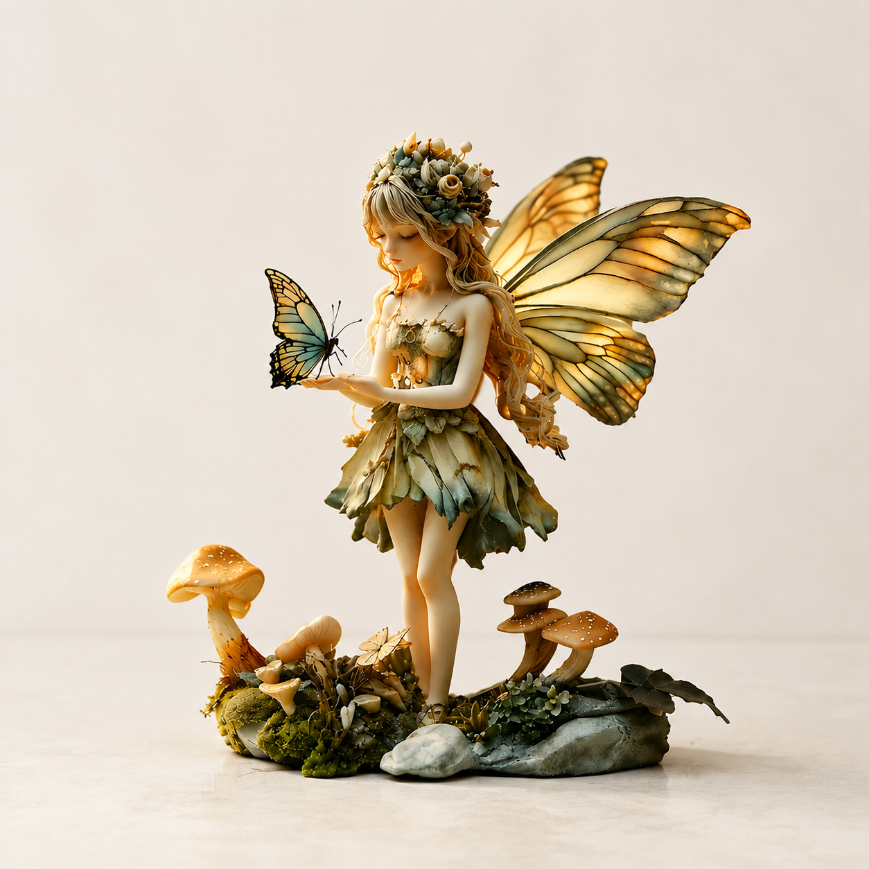 Fairy Statue Acrylic Figurine Fantasy Garden Decor Desk Shelf Ornament Magical Home Decoration Gift