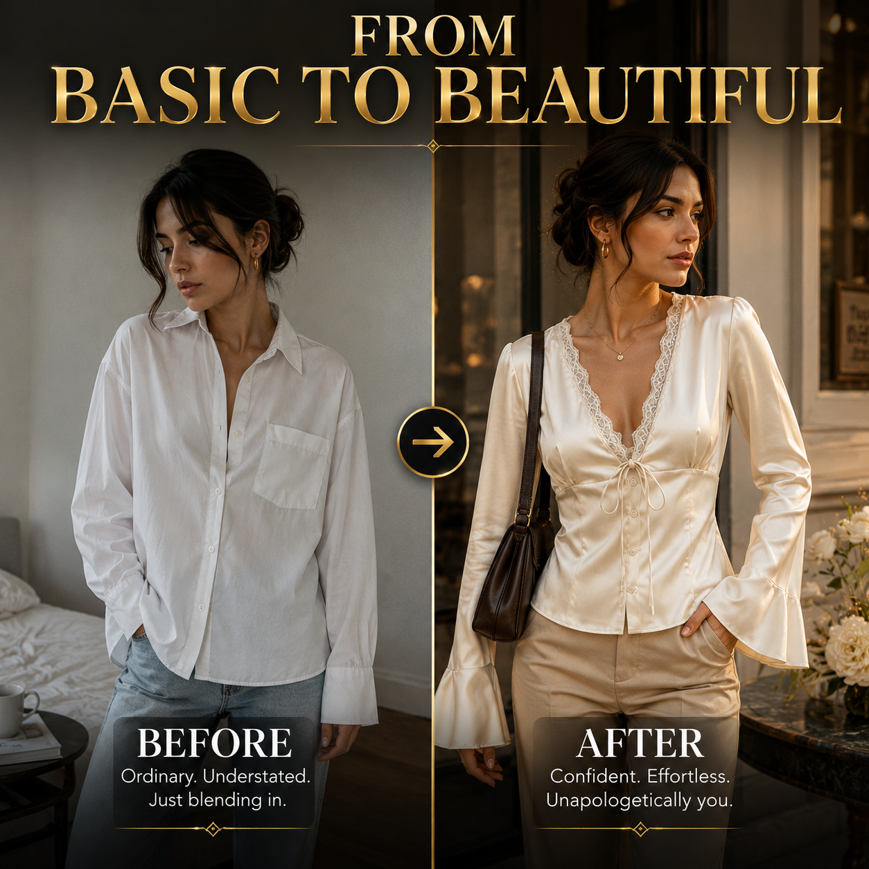 Elegant Satin Lace-Up Blouse for Women, V-Neck Long Sleeve Top, Coquette Shirt, Old Money Aesthetic, Feminine Summer Top