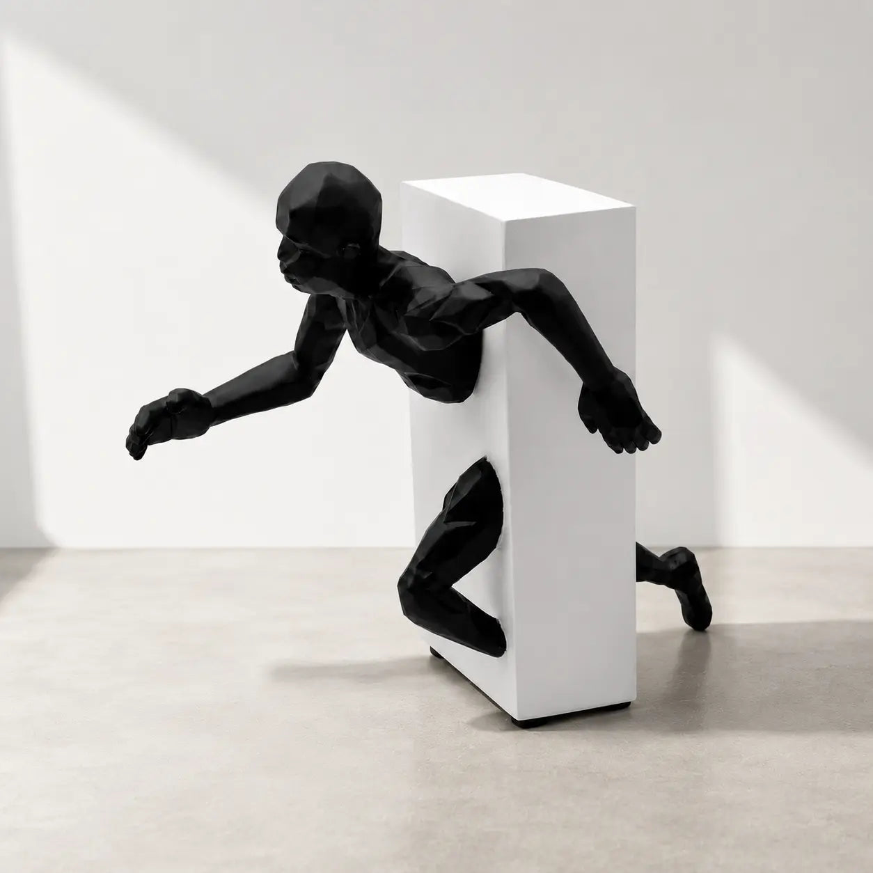 Modern Running Man Resin Sculpture Abstract Figure Statue Minimalist Home Office Shelf Decor Ornament Jumartins