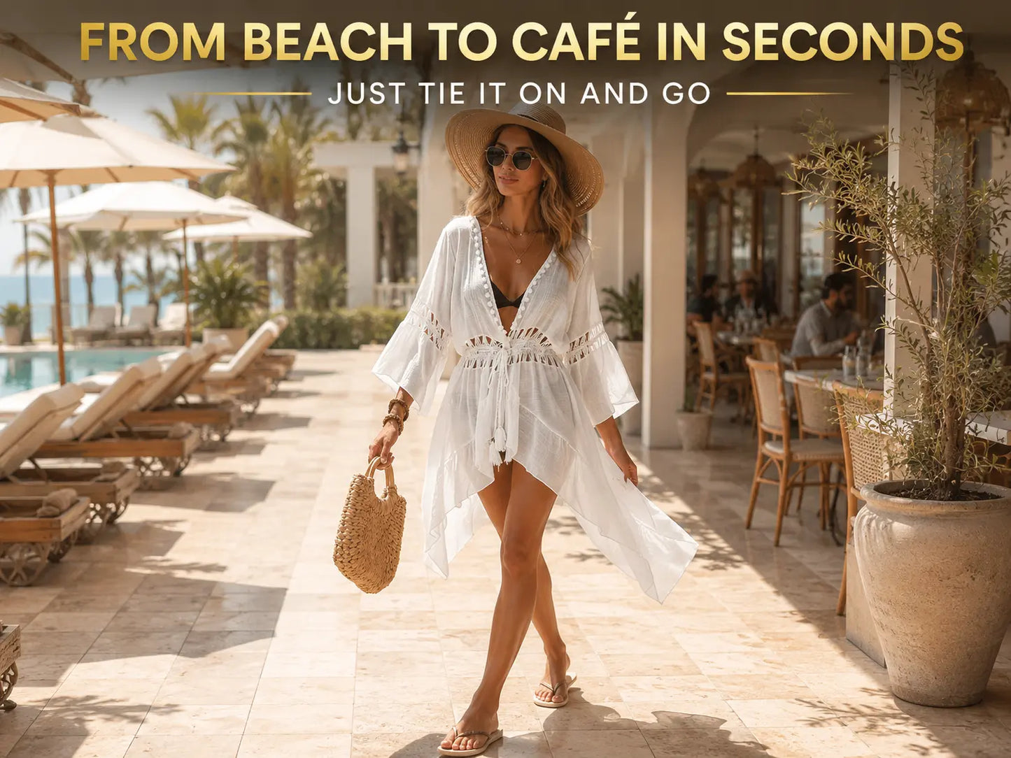 Lightweight Beach Cover Up | Tassel Tie Cardigan | Breathable Bikini Layer | Flowy Resort Dress Jumartins