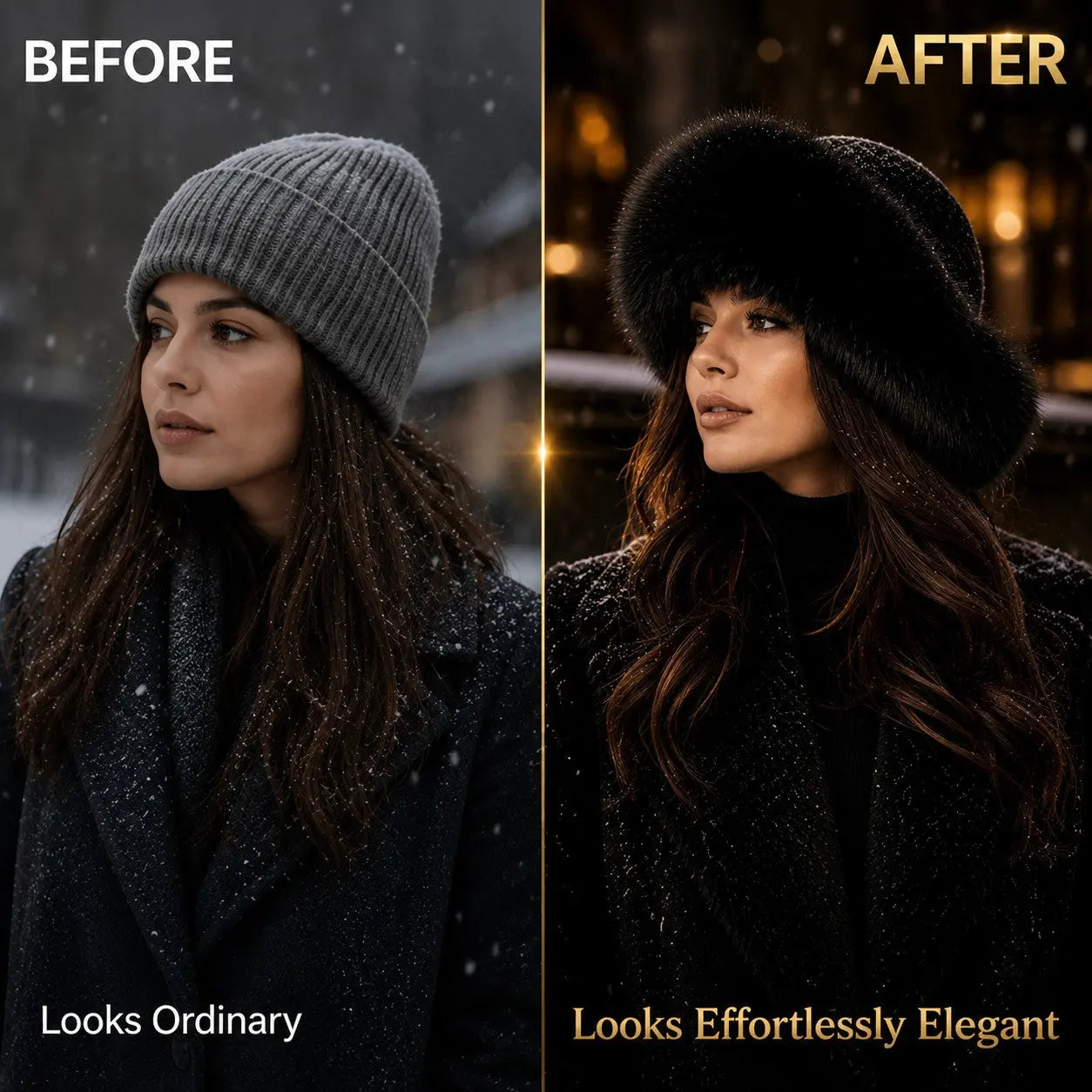 Luxury Faux Fur Russian Winter Hat for Women | Old Money Style Plush Warm Elegant Winter Fashion Cap Jumartins