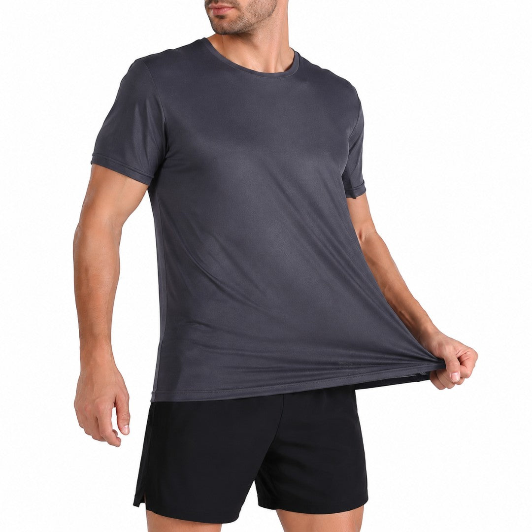 Men's Quick Dry Sport T Shirt | Breathable Lightweight Workout Top | Stretch Fitness Training Tee | Short Sleeve Running Performance Top