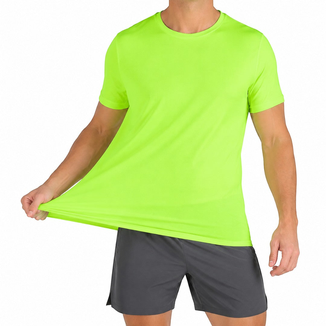 Men's Quick Dry Sport T Shirt | Breathable Lightweight Workout Top | Stretch Fitness Training Tee | Short Sleeve Running Performance Top