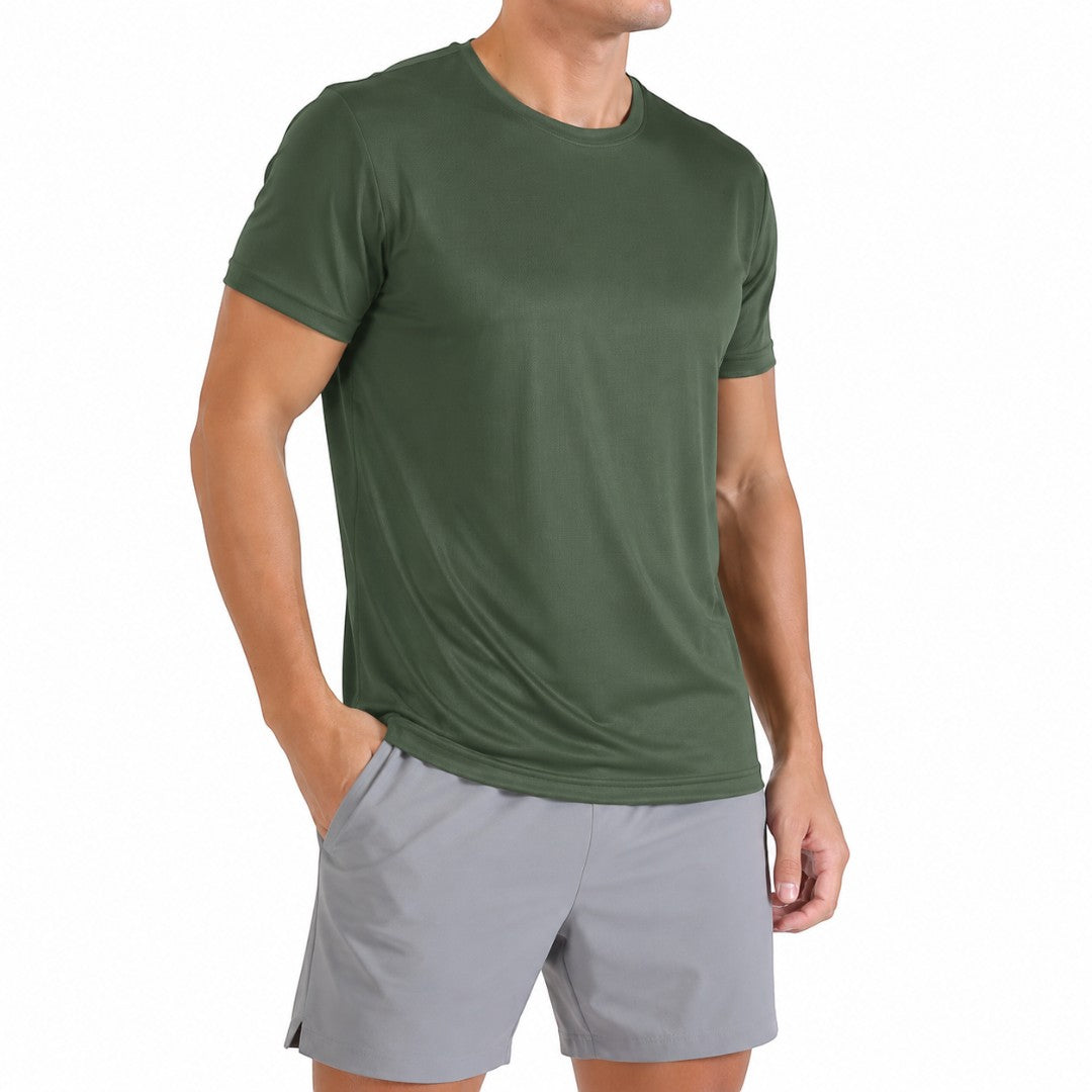 Men's Quick Dry Sport T Shirt | Breathable Lightweight Workout Top | Stretch Fitness Training Tee | Short Sleeve Running Performance Top