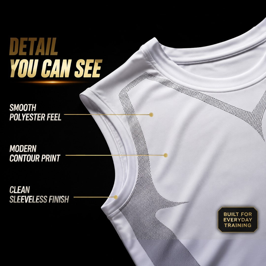 Men’s Compression Tank Top | Sleeveless Quick Dry Gym Shirt | Bodybuilding Workout Vest | Fitted Fitness Training Sportswear for Running