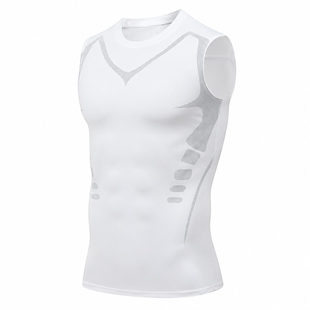 Men’s Compression Tank Top | Sleeveless Quick Dry Gym Shirt | Bodybuilding Workout Vest | Fitted Fitness Training Sportswear for Running