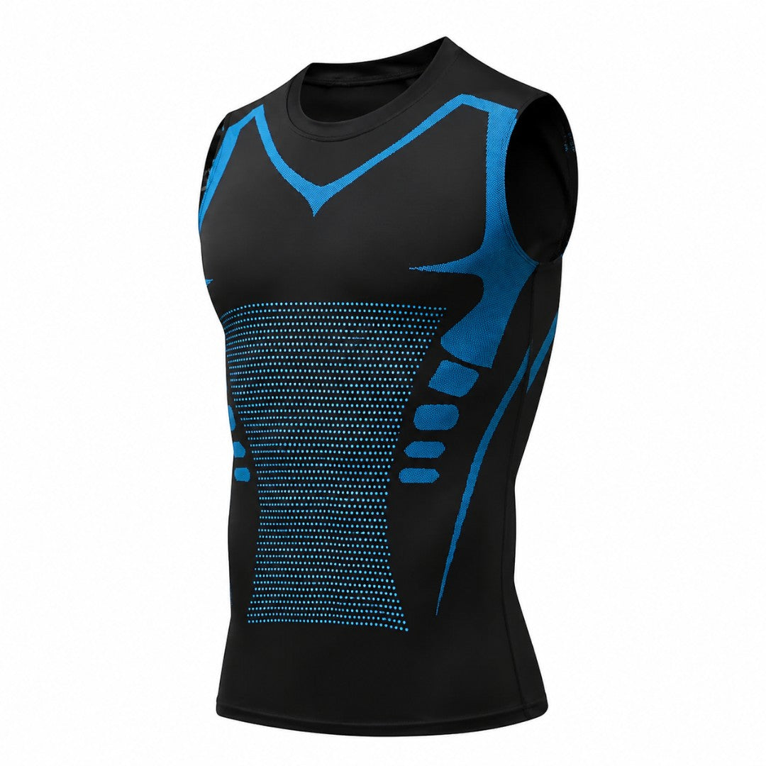 Men’s Compression Tank Top | Sleeveless Quick Dry Gym Shirt | Bodybuilding Workout Vest | Fitted Fitness Training Sportswear for Running