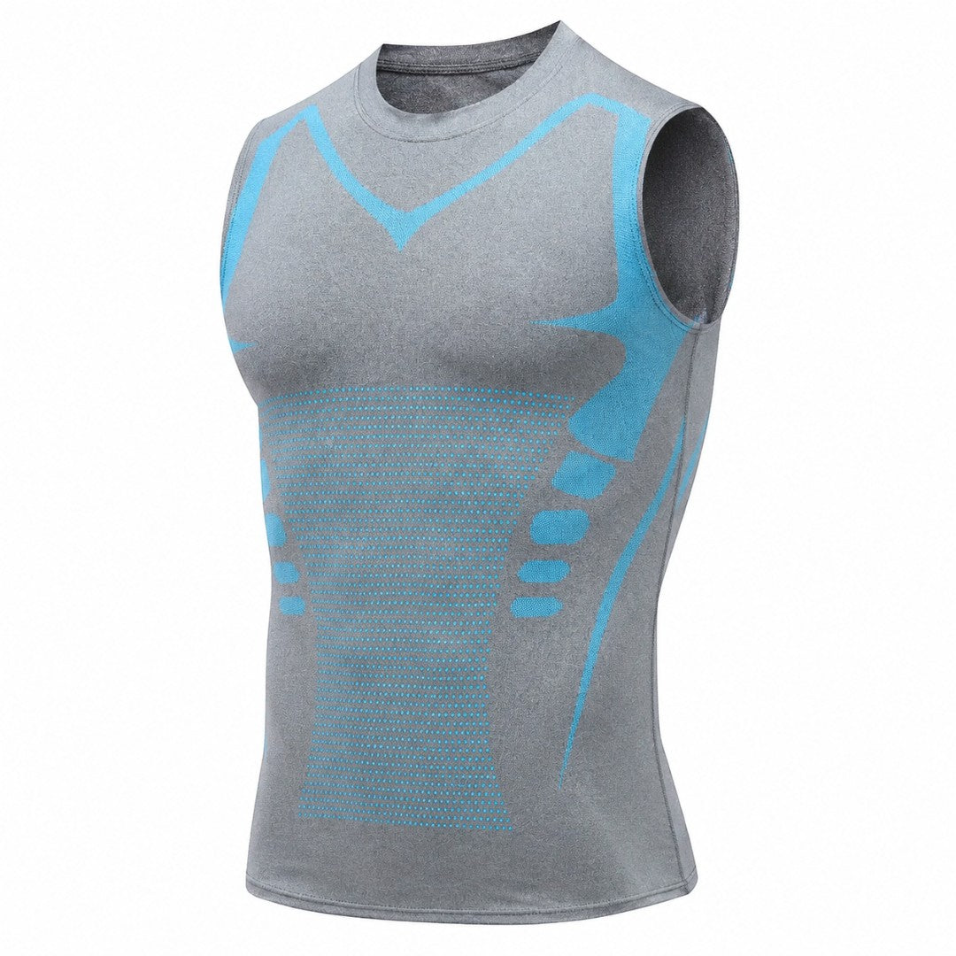 Men’s Compression Tank Top | Sleeveless Quick Dry Gym Shirt | Bodybuilding Workout Vest | Fitted Fitness Training Sportswear for Running