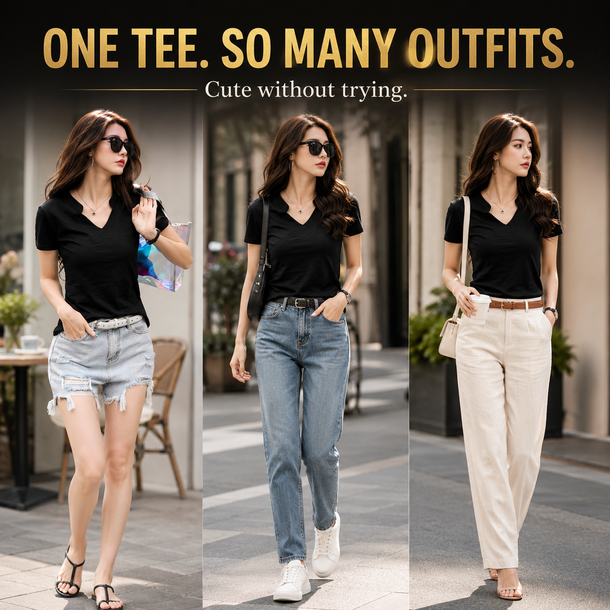 Women’s Cotton V Neck T Shirt, Soft Short Sleeve Summer Tee, Casual Everyday V Neck Top, Basic Women’s T-Shirt