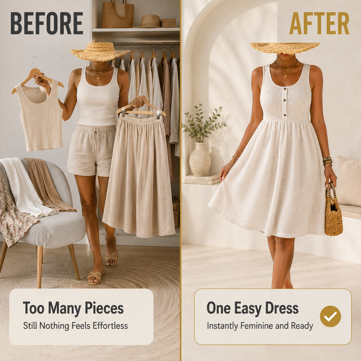 Women's Sleeveless Summer Dress | Textured Casual Midi Dress | Button Front Sundress | Relaxed A-Line Dress | Vacation Outfit