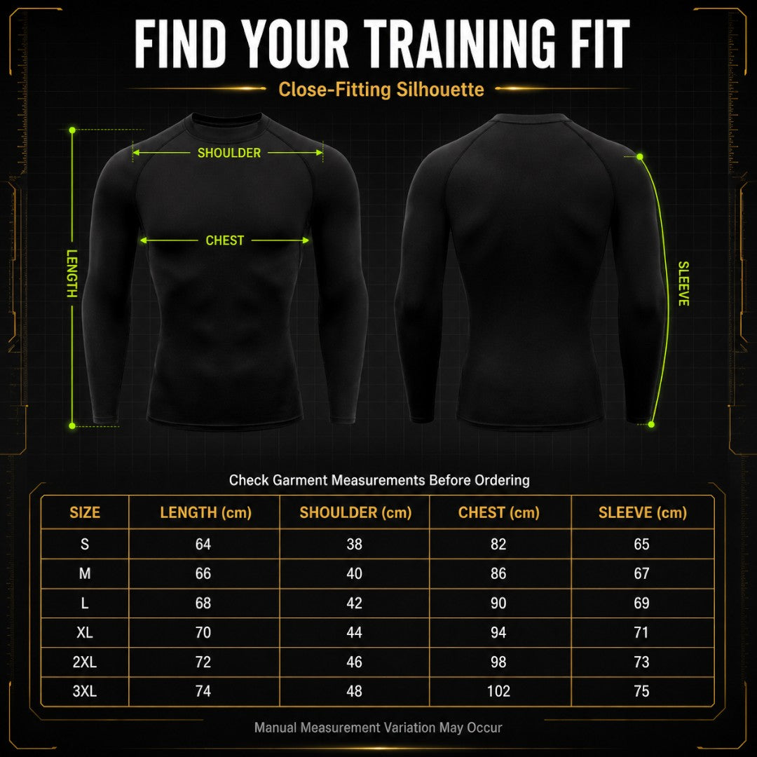Men’s Compression Long Sleeve Shirt | Quick Dry Gym Training Top | Breathable Workout Tee | Slim Fit Running Base Layer Fitness Apparel