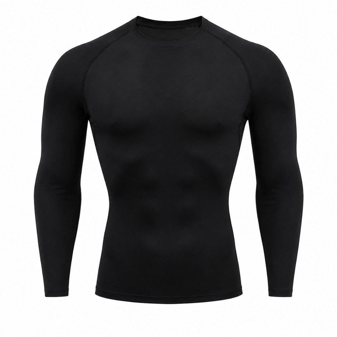Men’s Compression Long Sleeve Shirt | Quick Dry Gym Training Top | Breathable Workout Tee | Slim Fit Running Base Layer Fitness Apparel
