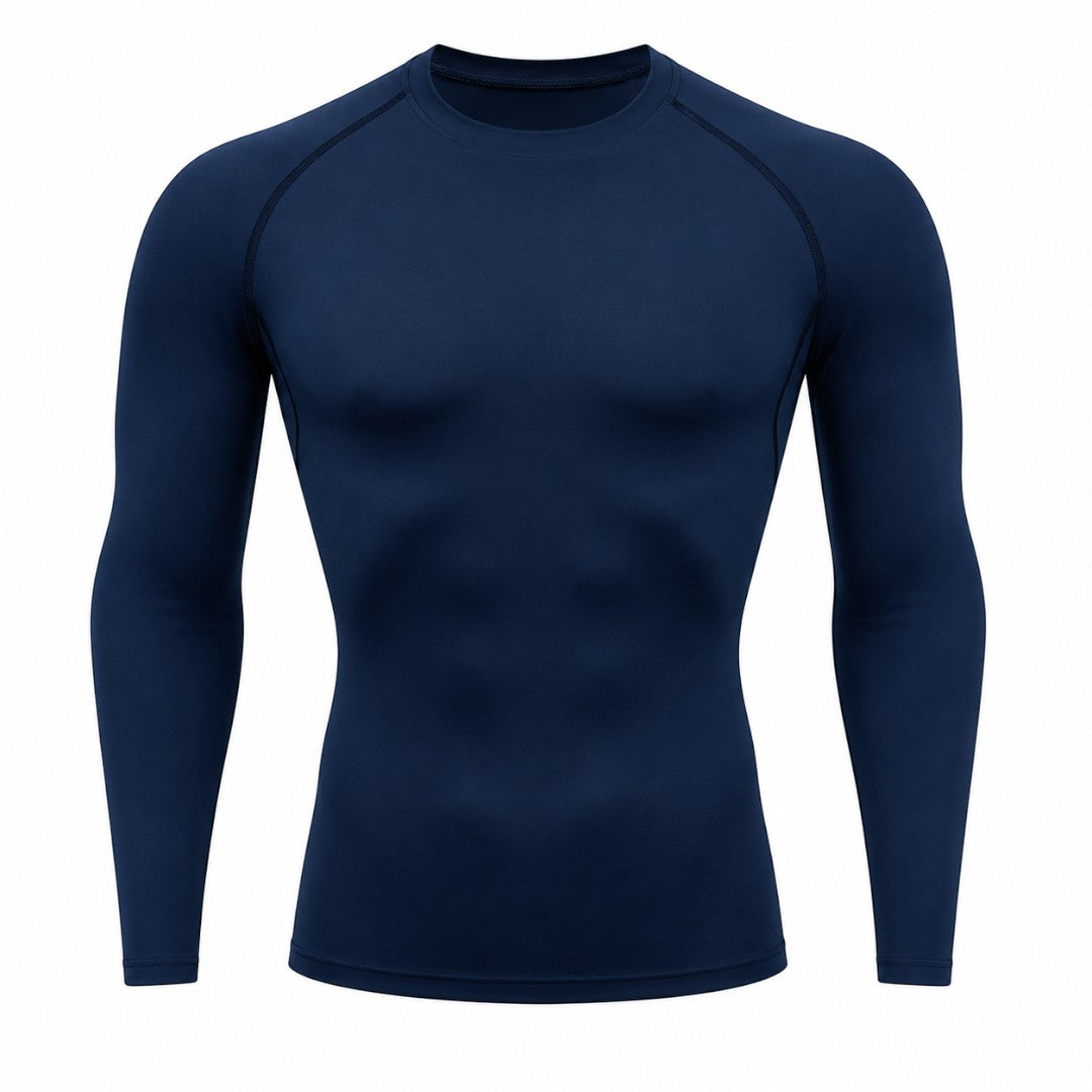 Men’s Compression Long Sleeve Shirt | Quick Dry Gym Training Top | Breathable Workout Tee | Slim Fit Running Base Layer Fitness Apparel