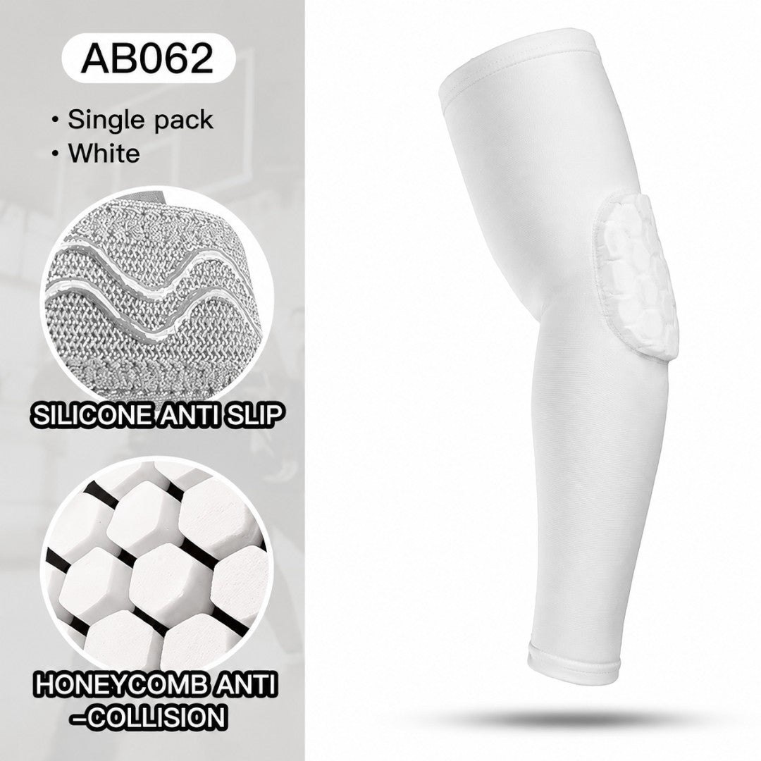 Sports Elbow Protection Arm Sleeve | Honeycomb Impact Padding | Basketball Cycling Fitness Support | Breathable Non Slip Gym Training Gear