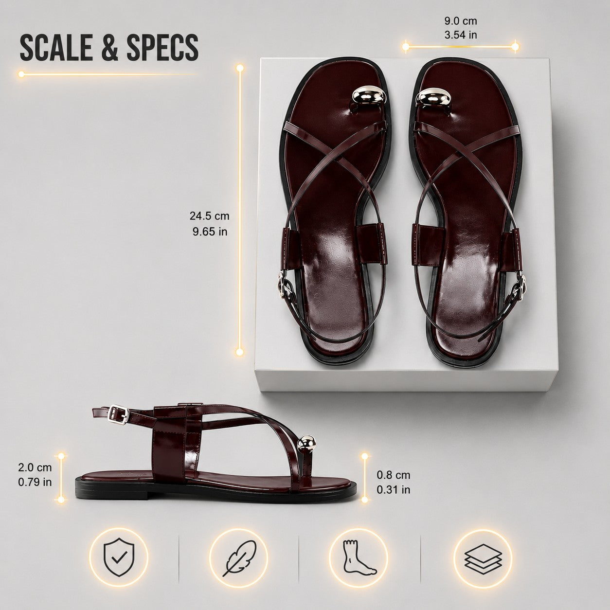 Flat Strappy Sandals for Vacation Travel, Casual Summer Beach Sandals, Comfortable Open Toe Walking Shoes