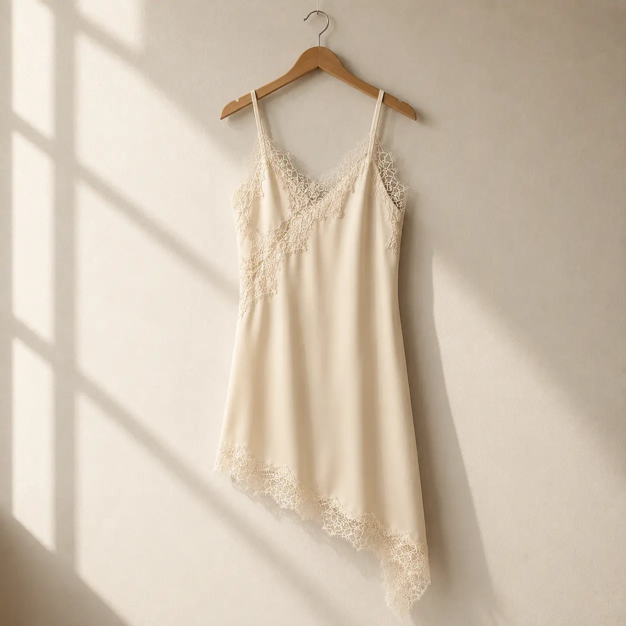 Women's Lace Asymmetric Slip Dress Elegant Sleeveless Midi Dress Backless Party Dress Vacation Wedding Guest Dress Jumartins