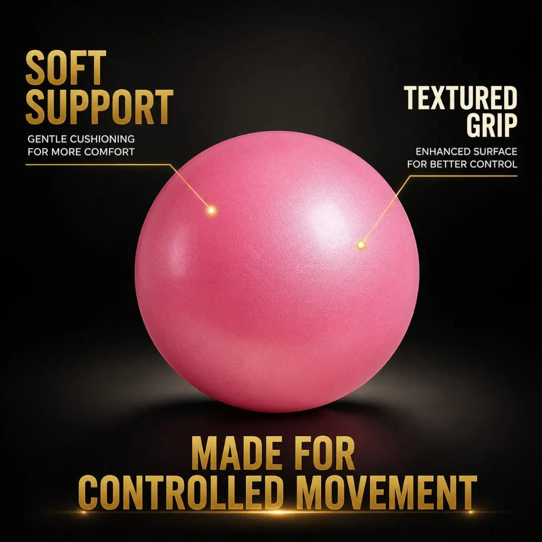 Pilates Exercise Ball | Soft Core Workout Prop | Yoga Stretch Support | Barre Training Ball | Home Fitness Balance Tool | Workout Aid Jumartins