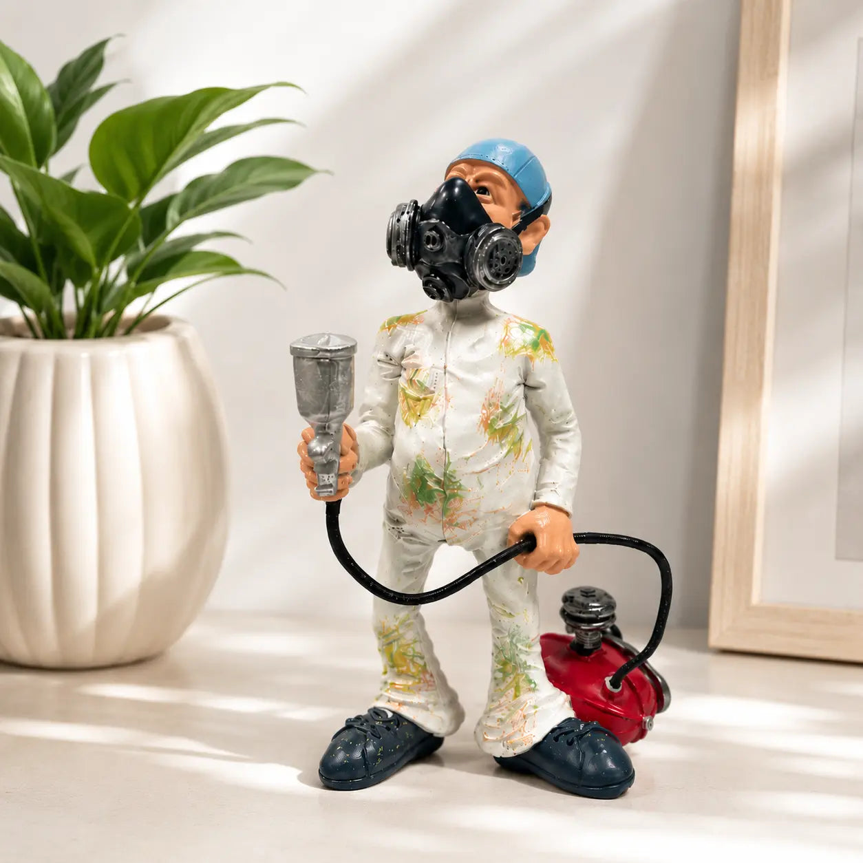 Spray Painter Resin Figurine Creative Worker Statue Desk Shelf Decor Home Office Ornament Jumartins