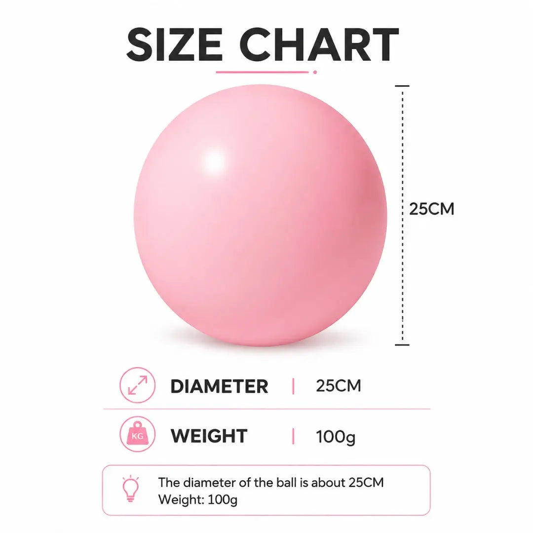 Pilates Exercise Ball | Soft Core Workout Prop | Yoga Stretch Support | Barre Training Ball | Home Fitness Balance Tool | Workout Aid Jumartins