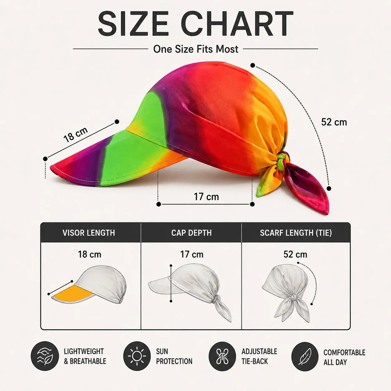 Women's Scarf Visor Hat UPF 50+ Sun Protection Hat Adjustable Bandana Visor Beach Hat Lightweight Summer Sun Cap for Women Jumartins