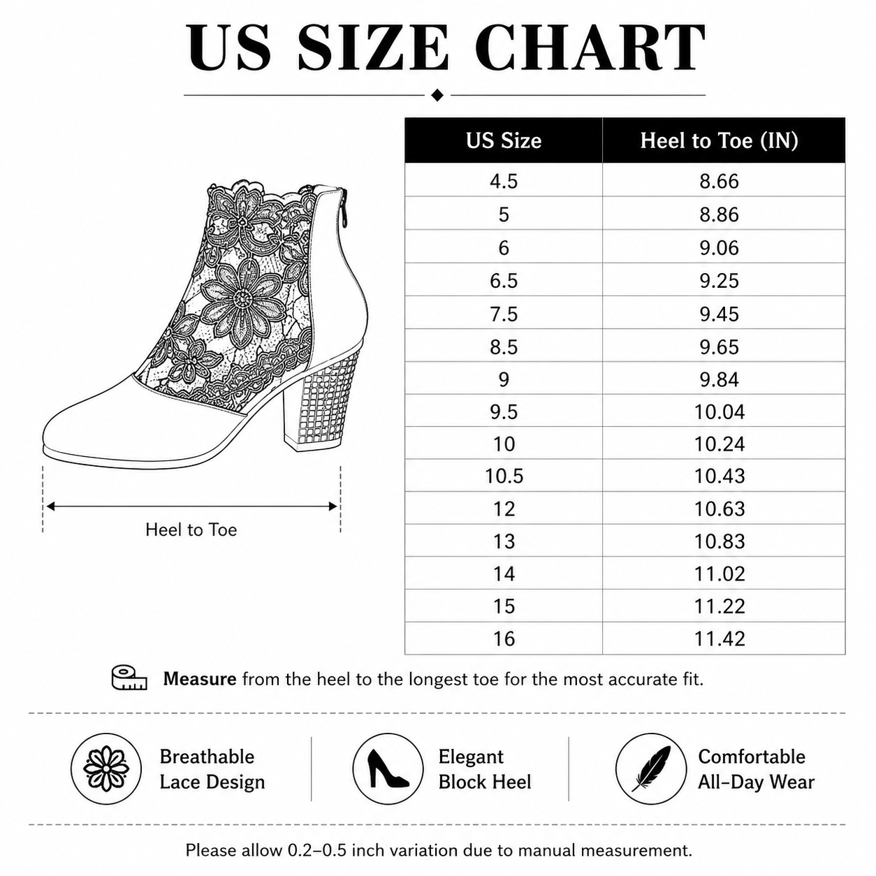 Black Lace Ankle Boots for Women Block Heel Mesh Booties Elegant Dress Shoes Wedding Party Footwear