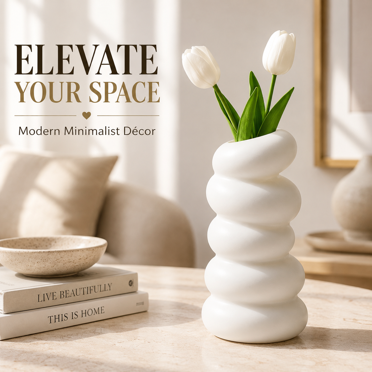 Modern Spiral Vase Nordic Minimalist Decorative Bud Vase Elegant Home Table Decor