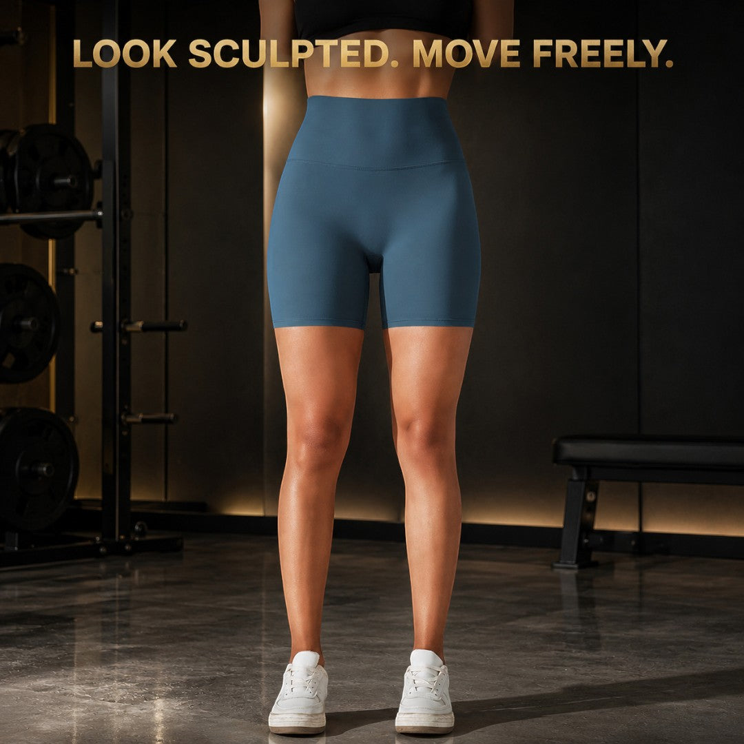 Yoga Shorts For Women | High Waist Stretch Biker Shorts | Smooth Workout Shorts | Pilates Gym Lounge Athleisure Activewear
