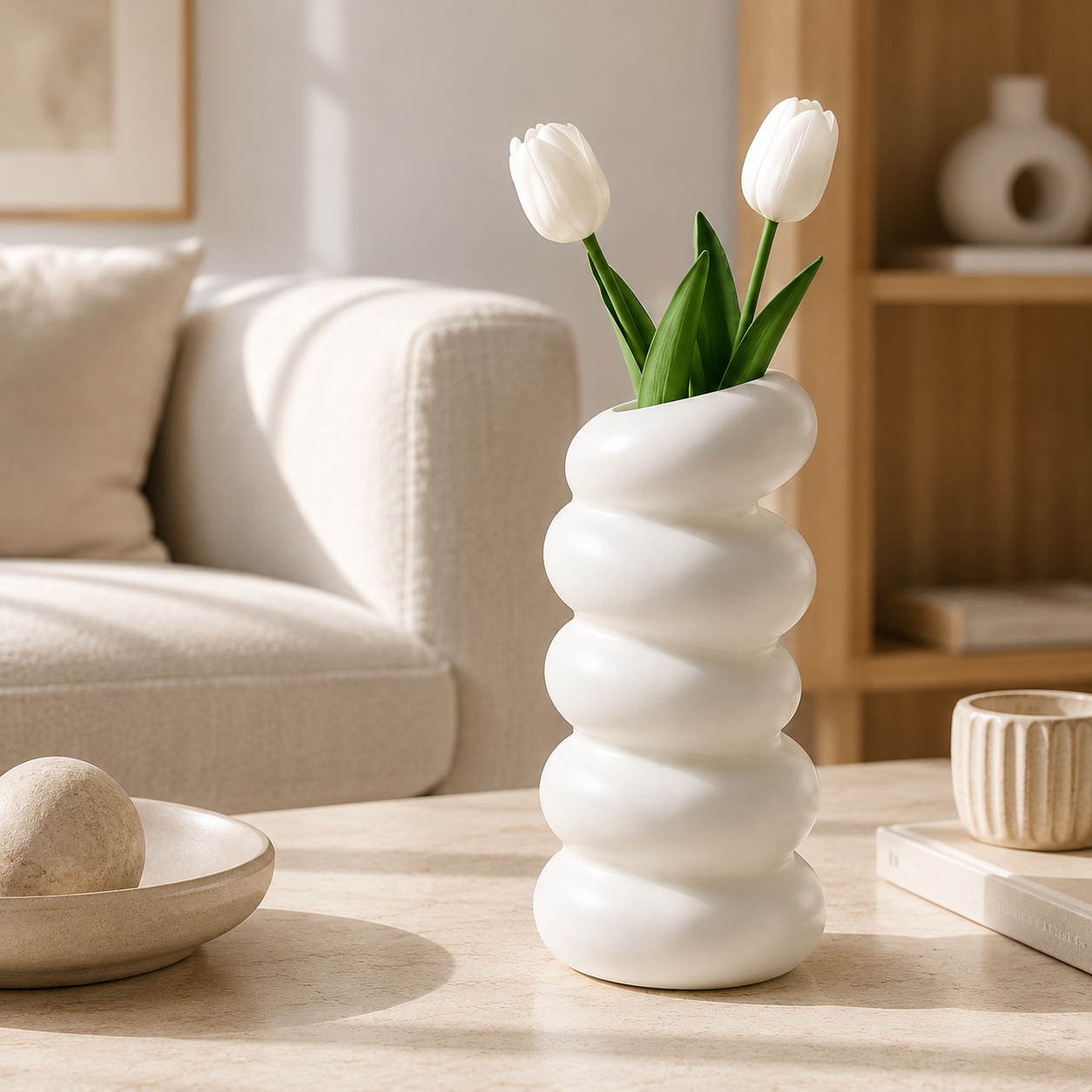Modern Spiral Vase Nordic Minimalist Decorative Bud Vase Elegant Home Table Decor