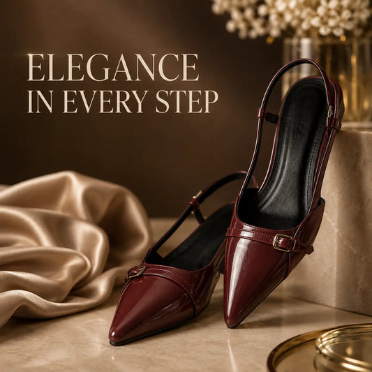 Elegant Pointed Toe Heels | Women's Slingback Dress Shoes Jumartins
