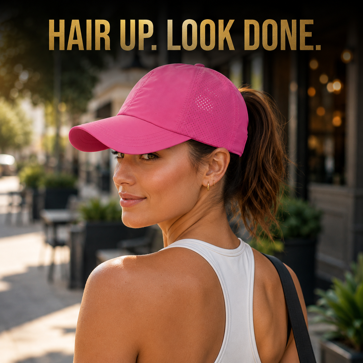 Ponytail Baseball Cap | Messy Bun Hat | Breathable Mesh Cap | Casual Sport Hat | Lightweight Hair Friendly Cap