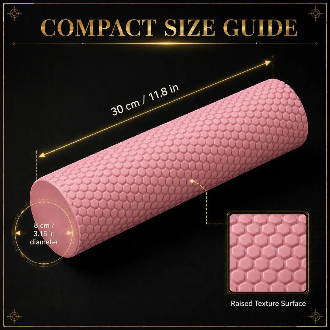 EVA Foam Yoga Roller | Textured Fitness Recovery Tool | Pilates Stretch Aid | Compact Muscle Release Roller | Home Workout Mat Accessory Jumartins