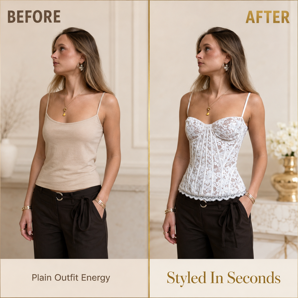 White Lace Corset Cami Top | Spaghetti Strap Bustier Blouse | Feminine Going Out Shirt | Coquette Evening Cafe Outfit